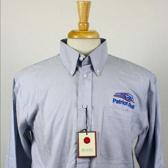 NWT unique Patriot Rails train button down shirt - Picture 2 of 7